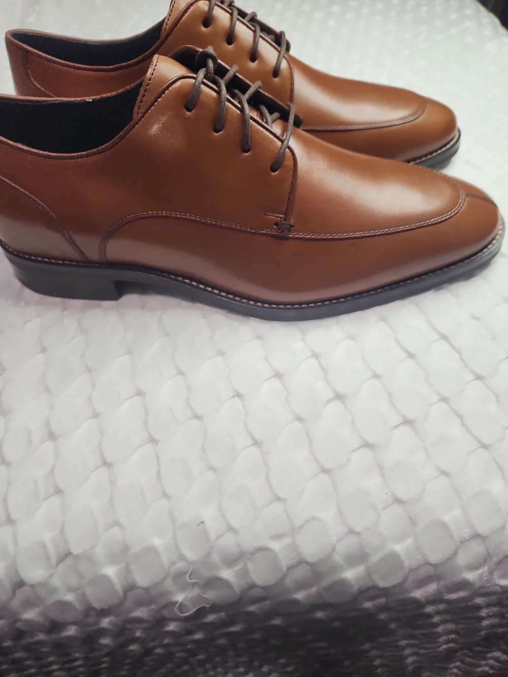 Cole Haan Men's Chestnut Brown Leather Derby Shoes